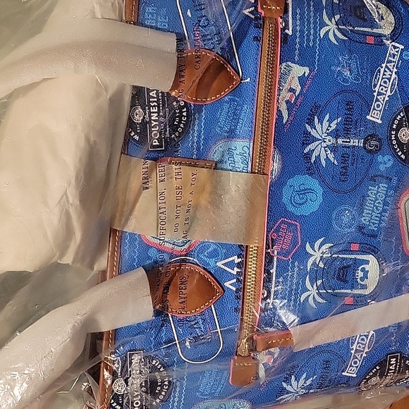 Dooney & Bourke Disney Blue Travel Patch Tote Bag - Picture 3 of 11